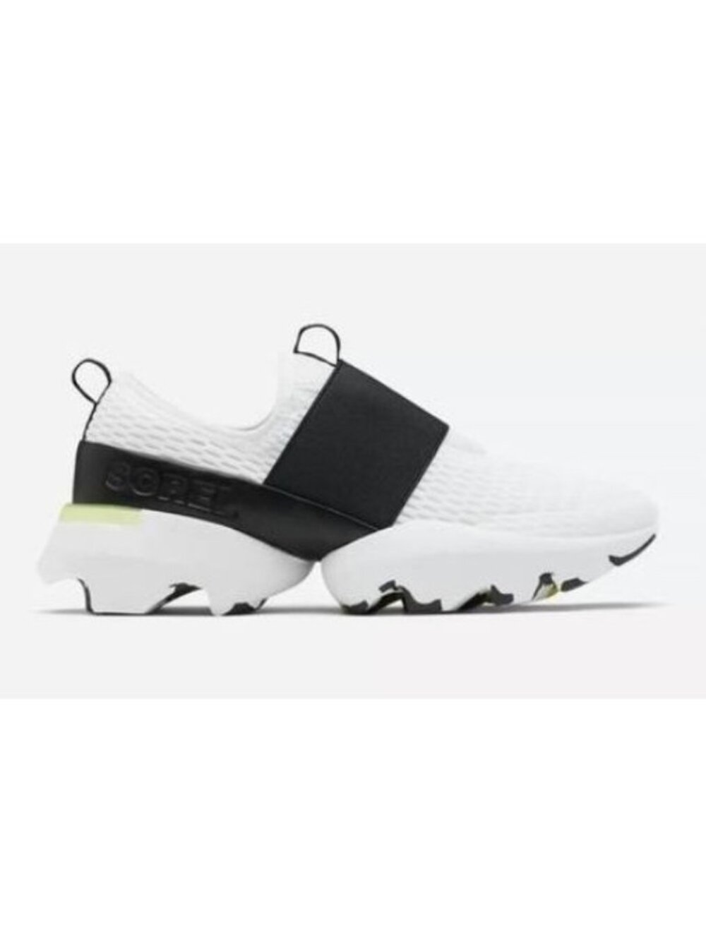 Sorel Kinetic Impact Strap Womens 5 White Bolt Slip On Sneakers Shoes NIB